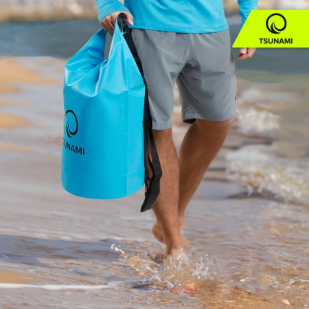 TSUNAMI vízálló zsák, 10 l, kék