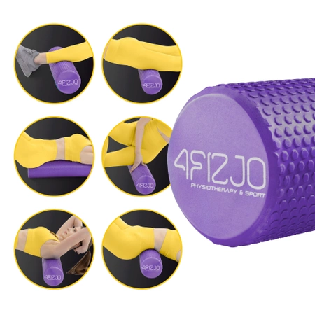 CARE+ bordázott masszázshenger, 60 cm, lila