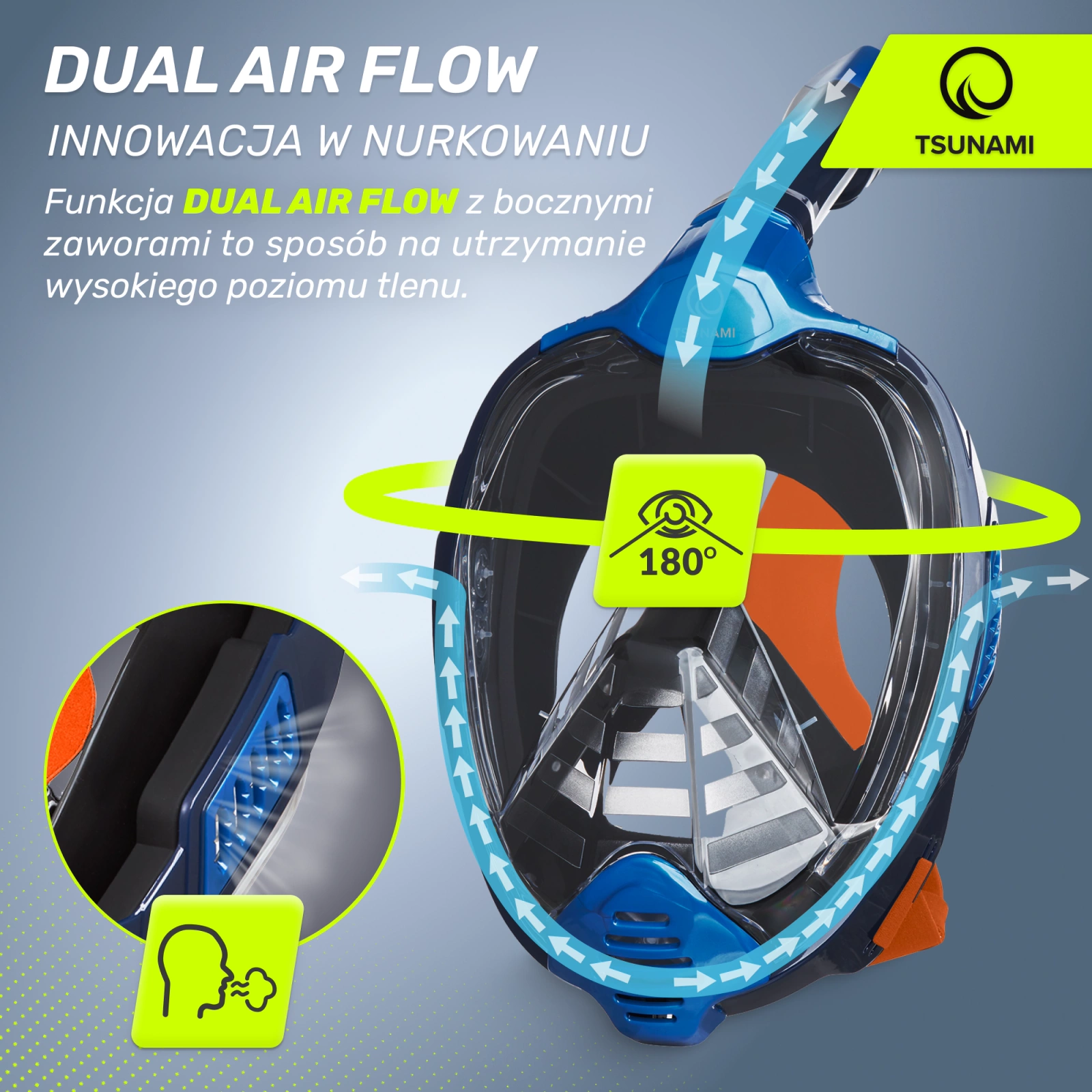maska pelnotwarzowa do nurkowania plywania
