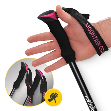 Mountain Goat PEAK+ nordic walking túrabot, rózsaszín