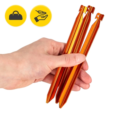 V-alakú alumínium sátorcövek, 18 cm, 10 db