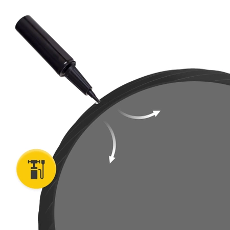 Felfújható gimnasztikai labda, 85 cm, fekete