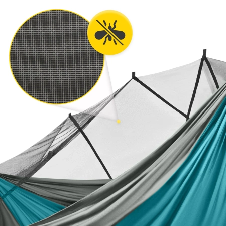 Mountain Goat kétfős utazó függőágy szúnyoghálóval, szürke és türkiz