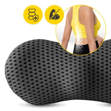 Ortopéd ágyékpárna, fekete