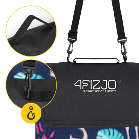 Szigeteléssel rendelkező piknik- és strandtakaró, 200 x 200 cm, flamingó mintás