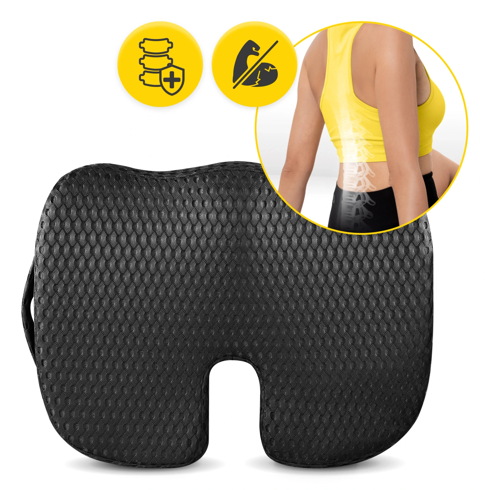 poduszka ortopedyczna do siedzenia z pianki memory