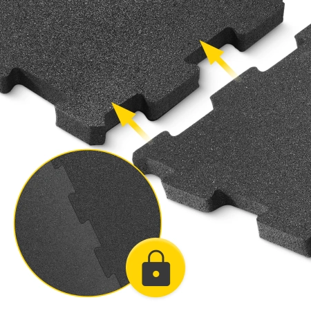 Gumi védőmatrac a padlóhoz, 4 darab, 48,5 x 48,5 x 2 cm