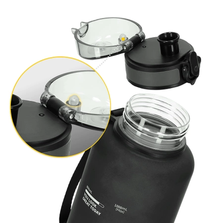 Sportkulacs, 1 L, fekete