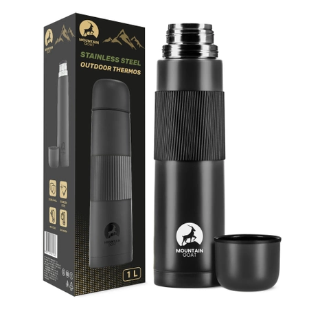 Túratermosz kávé- és teafőzéshez, 1 l, fekete