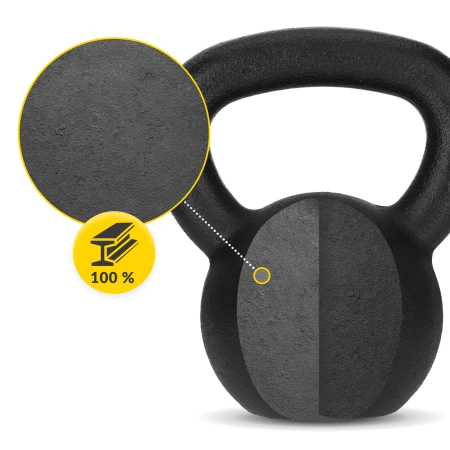 Öntöttvas kettlebell, 12 kg