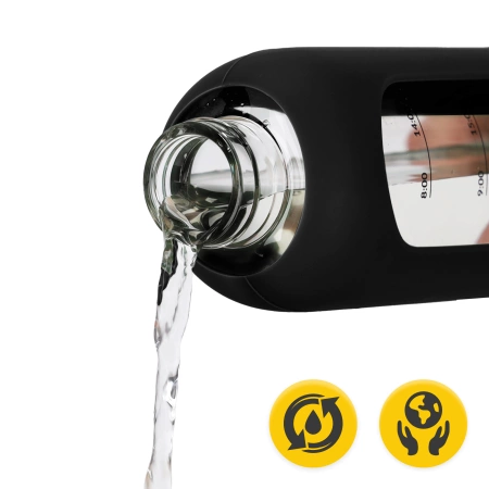 Üvegkulacs, 1 L, fekete