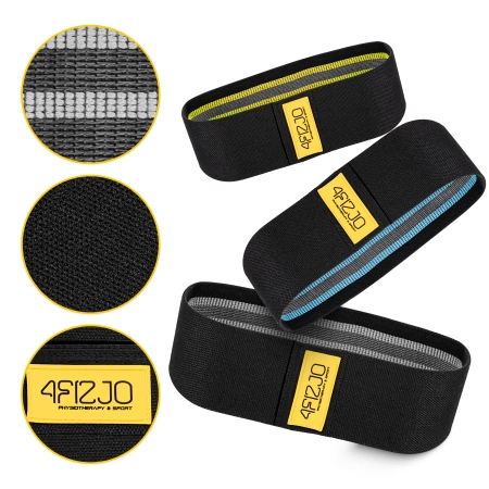 HIP BAND textil erősítő gumiszalag szett, 3 db