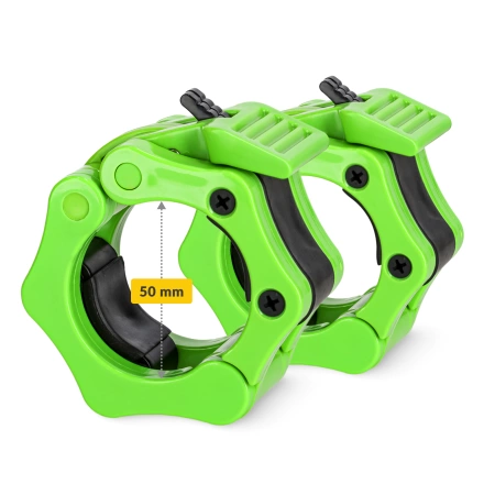 Univerzális súlyzórúd rögzítőbilincs, 50 mm, zöld