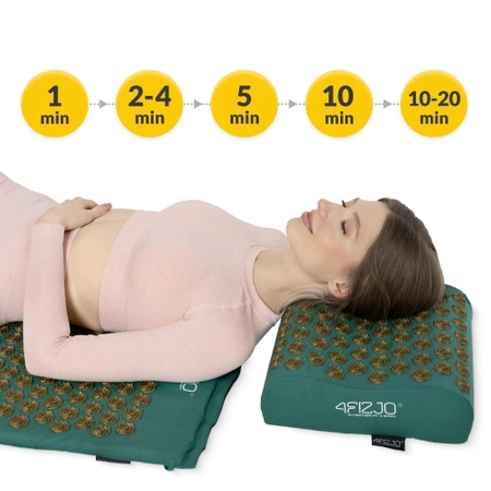 ERGO akupresszúrás matrac párnával, XL, zöld