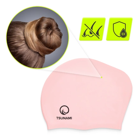 TSUNAMI unisex úszósapka, rózsaszín