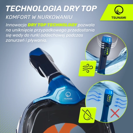 TSUNAMI PRO teljes arcú búvármaszk, S/M