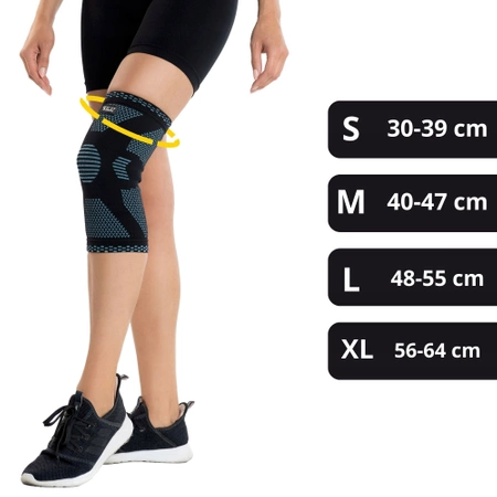 Rugalmas térdszorító, XL, kék