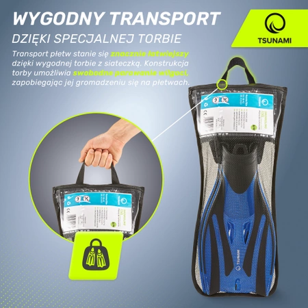 TSUNAMI uszony, S/M, kék