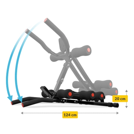 Összecsukható hasizomerősítő gép