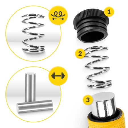 Súlyozott boksz ugrálókötél, 3 m, sárga