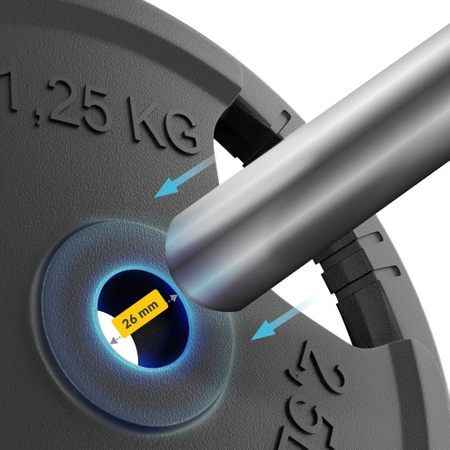 Öntöttvas súlytárcsa, 2 x 1,25 kg