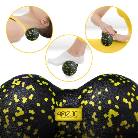 EPP dupla masszázslabda, 12 cm, sárga