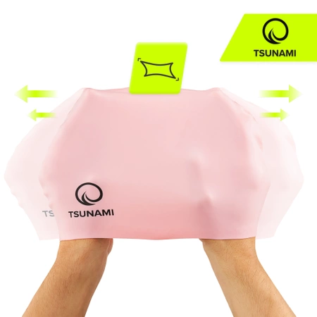 TSUNAMI unisex úszósapka, rózsaszín