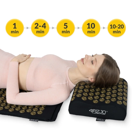 ERGO akupresszúrás matrac párnával, XL, fekete