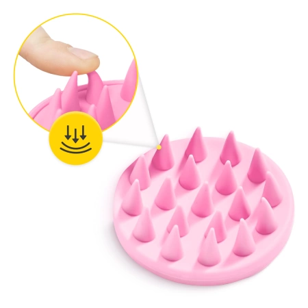 Fejbőrmasszírozó kefe, rózsaszín