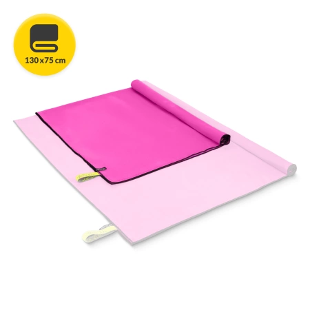 Gyorsan száradó mikroszálas törölköző, 130 x 75 cm, rózsaszín