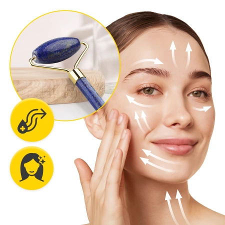 Természetes lazúrit arcgörgő