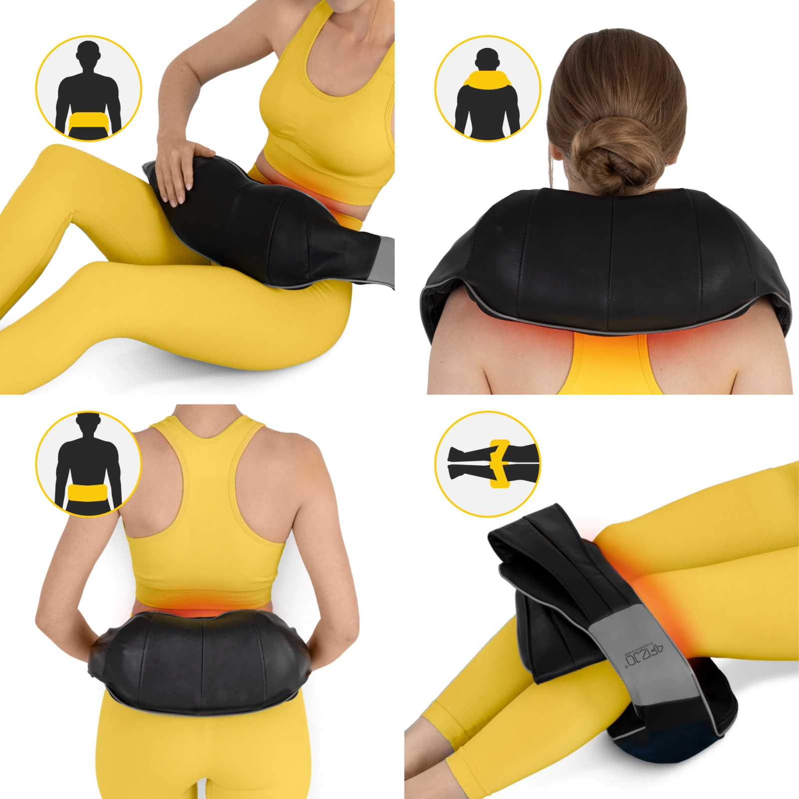 bezprzewodowy masazer pas masujacy kark ramiona plecy shiatsu ultra+