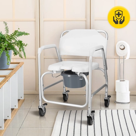 Zuhanyzószék háttámlával és kartámasszal