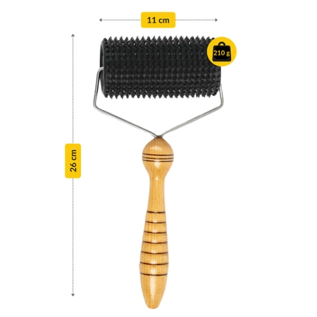 Lyapko 5,0 többtűs masszázshenger, nikkelmentes, fekete