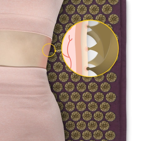 ECO akupresszúrás matrac hajdina- és töltettel, lila