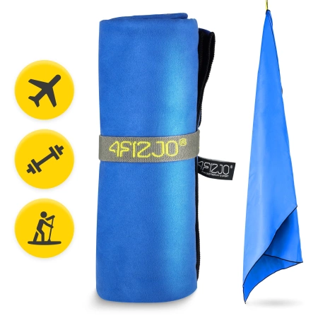 Gyorsan száradó mikroszálas törölköző, 130 x 75 cm, kék