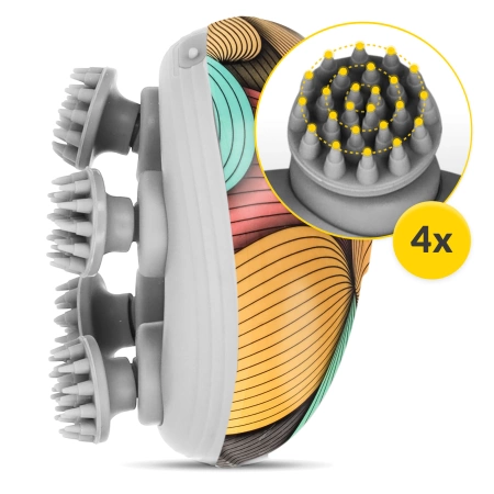 Vízálló, többszínű elektromos fejmasszírozó