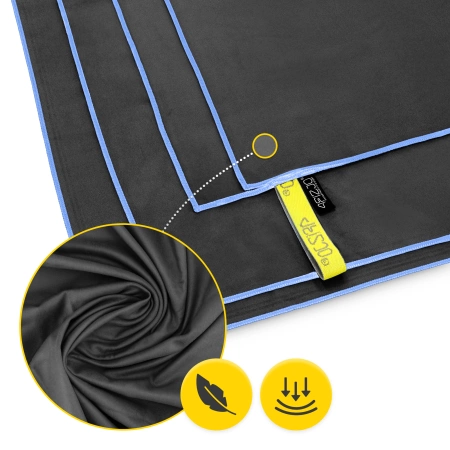 Gyorsan száradó mikroszálas törölköző, 180 x 100 cm szürke