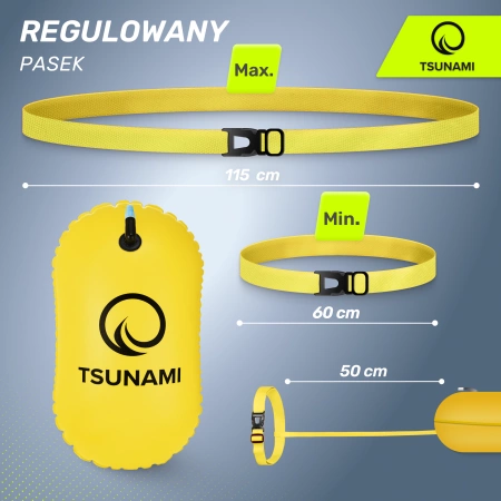 TSUNAMI felfújható biztonsági úszóbója, sárga