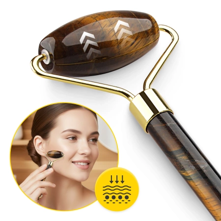 Természetes kvarc arcgörgő Tigris szeme