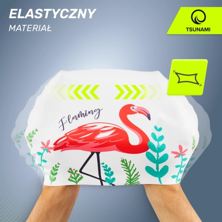 TSUNAMI női úszósapka, flamingós minta