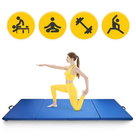 Összehajtható tornaszőnyeg, XL, kék