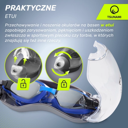TSUNAMI úszószemüveg kék