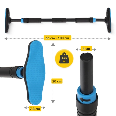 ULTRA feszítőrúdas húzódzkodó rúd, kék