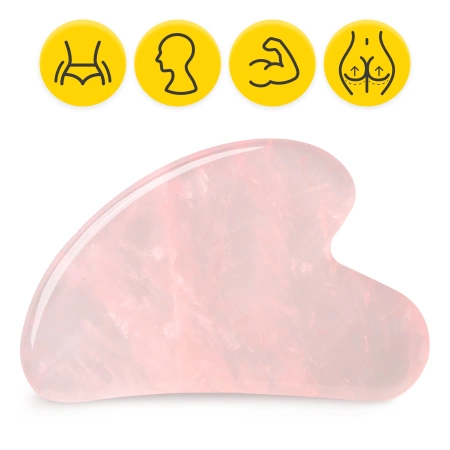 Klasszikus Gua Sha kő természetes rózsakvarcból