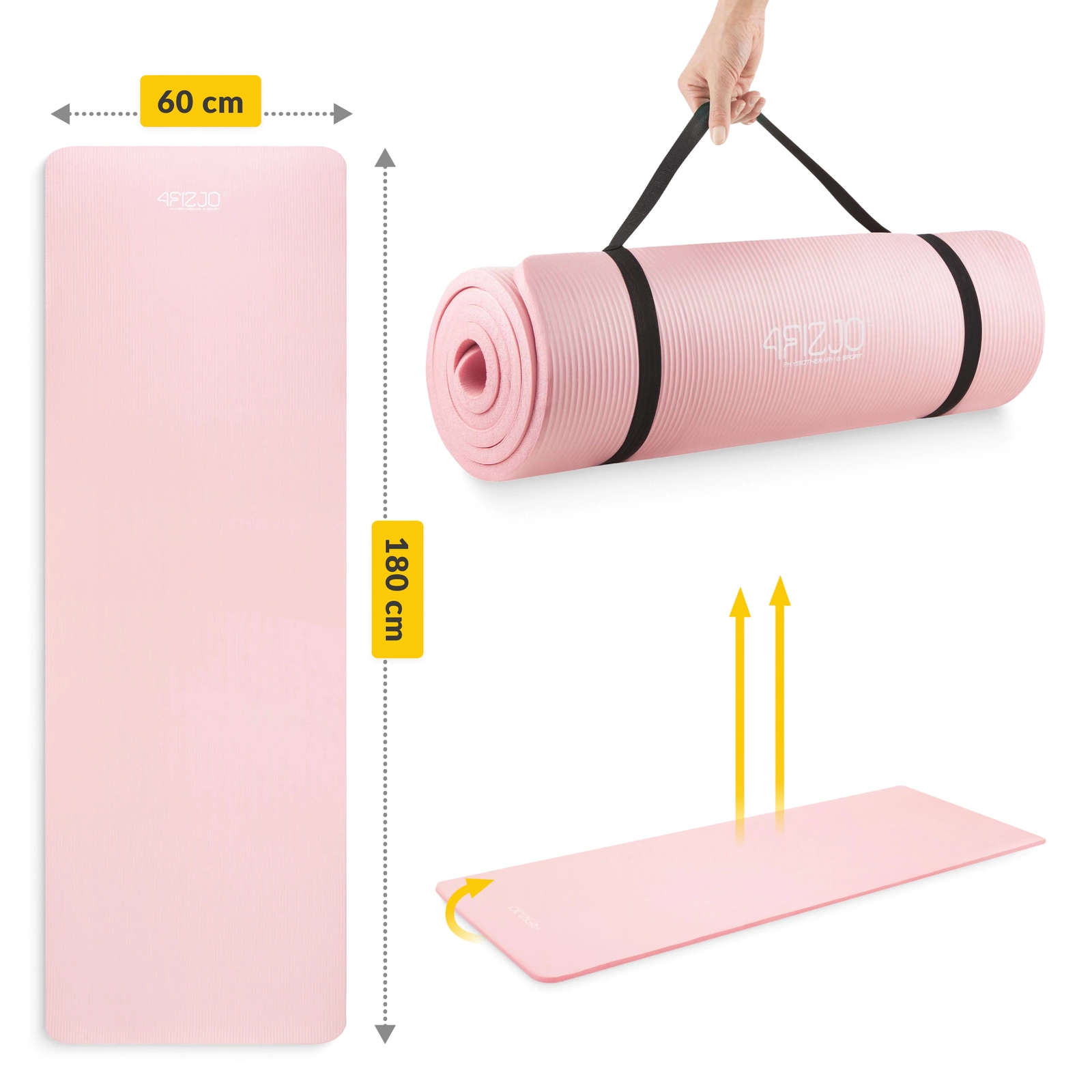 mata do jogi i ćwiczeń rozciągania antypoślizgowa gruba 