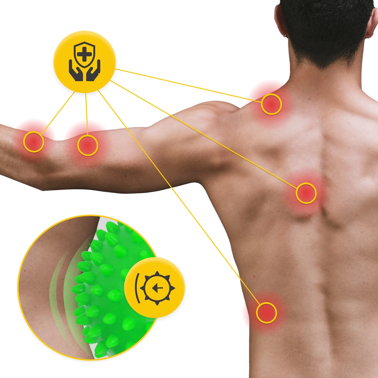 podwojna pileczka do masazu sensoryczna orzech antystresowa