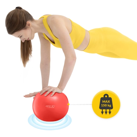 Pilates és rehabilitációs labda, 22 cm, piros