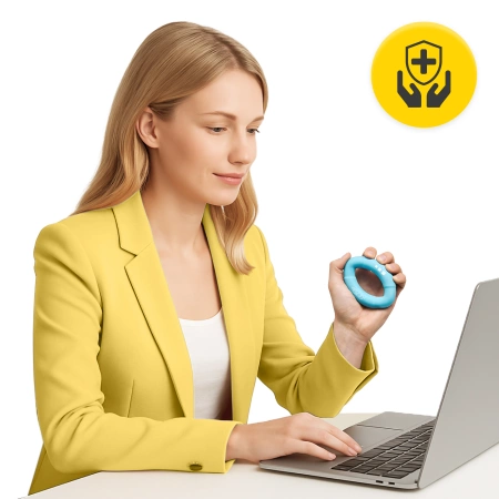 Szilikon kézerősítő, kék