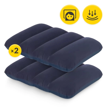 Avenli pumpával és párnával ellátott kétszemélyes felfújható matrac, 203 x 183 x 22 cm